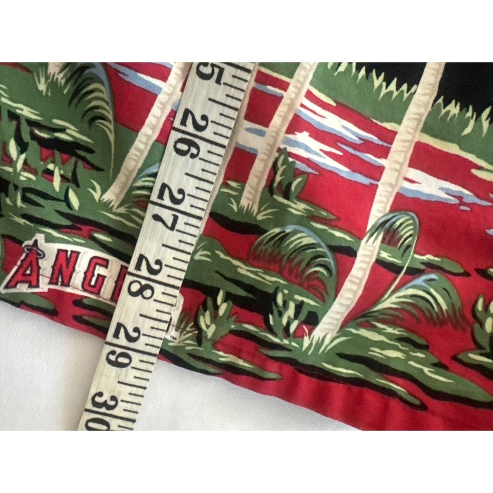 Reyn Spooner Hawaiian Shirt Mens Size L Anaheim Angels Vintage Palm Trees  MLB - Picture 4 of 5